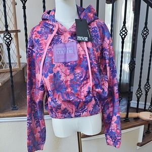 Versace Jeans Collection Vibrant Pink and Purple Hoodie